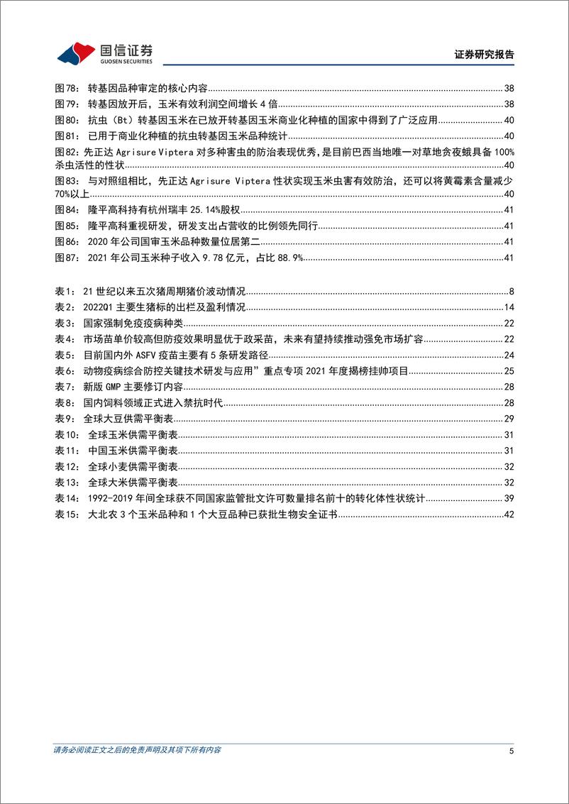 《农林牧渔行业2022年中期投资策略：养殖动保贝塔凸显，粮食安全重于泰山-20220612-国信证券-46页》 - 第6页预览图