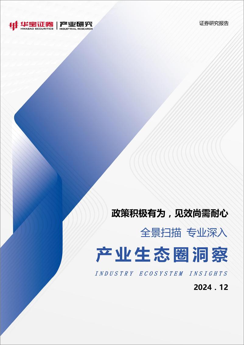 《产业生态圈洞察：政策积极有为，见效尚需耐心-241220-华宝证券-33页》 - 第1页预览图