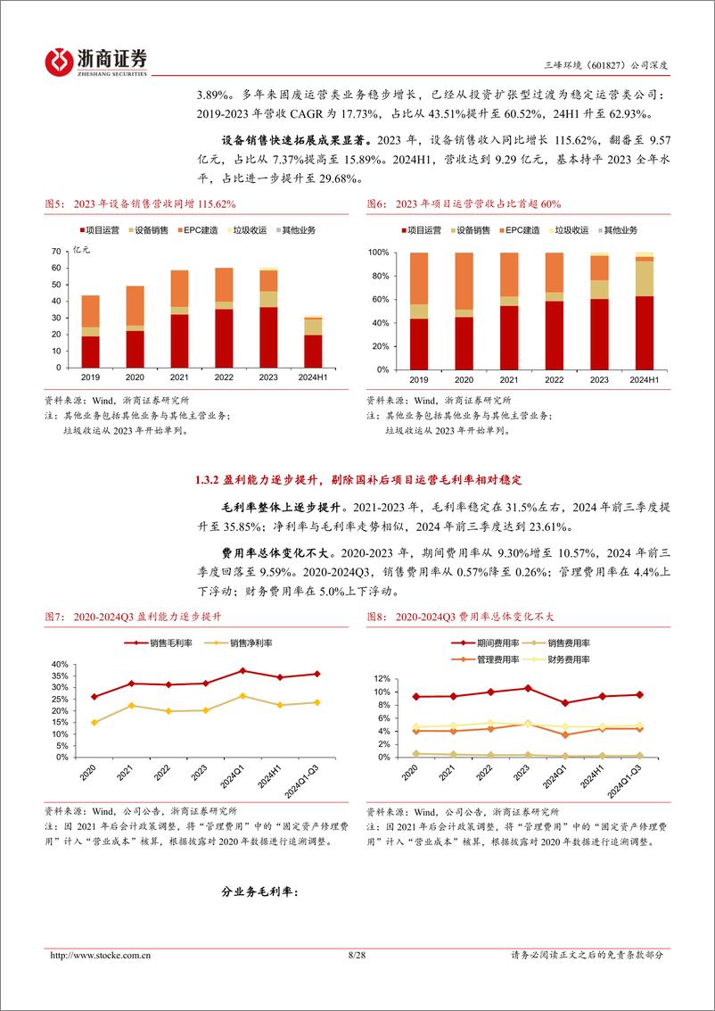 《三峰环境(601827)深度报告：存量运营稳业安邦，增量设备跨洋拓疆-241113-浙商证券-28页》 - 第8页预览图