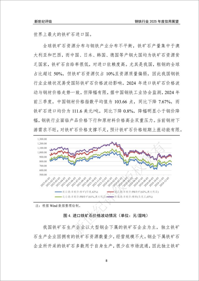 《新世纪资信评估-2024年钢铁行业信用回顾与2025年展望》 - 第8页预览图