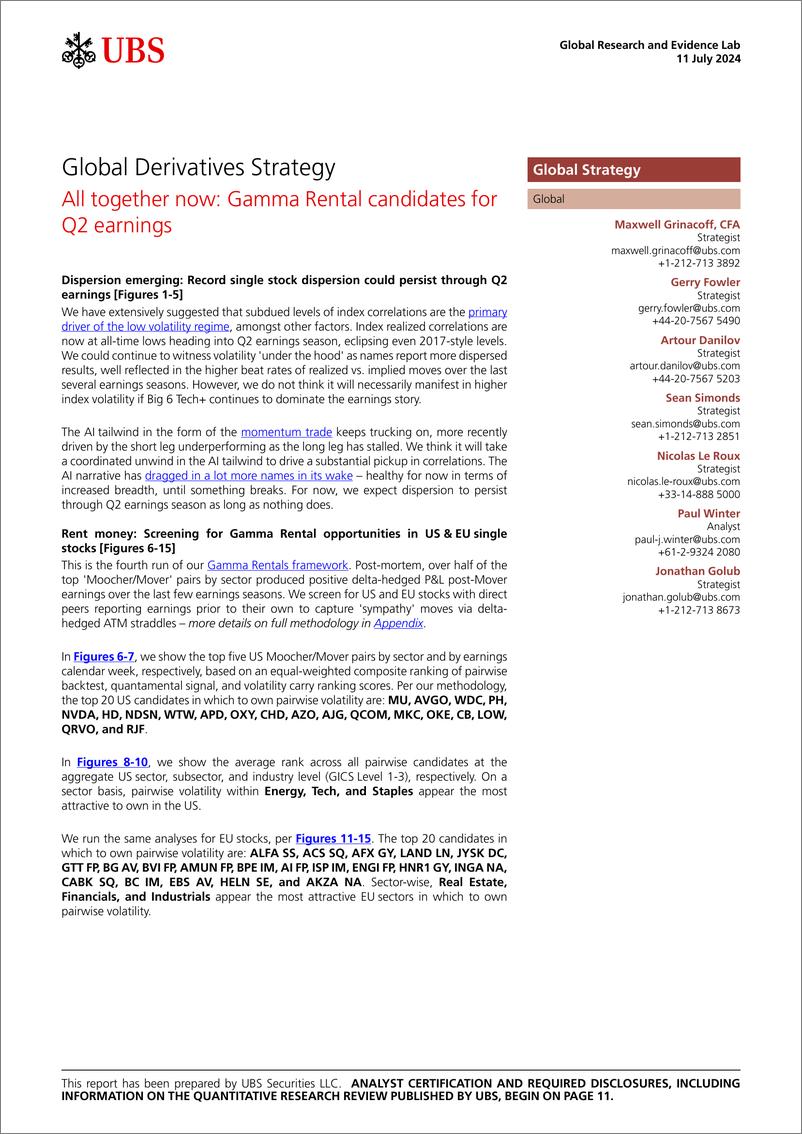 《UBS Equities-Global Derivatives Strategy _All together now Gamma Rental ...-109154181》 - 第1页预览图