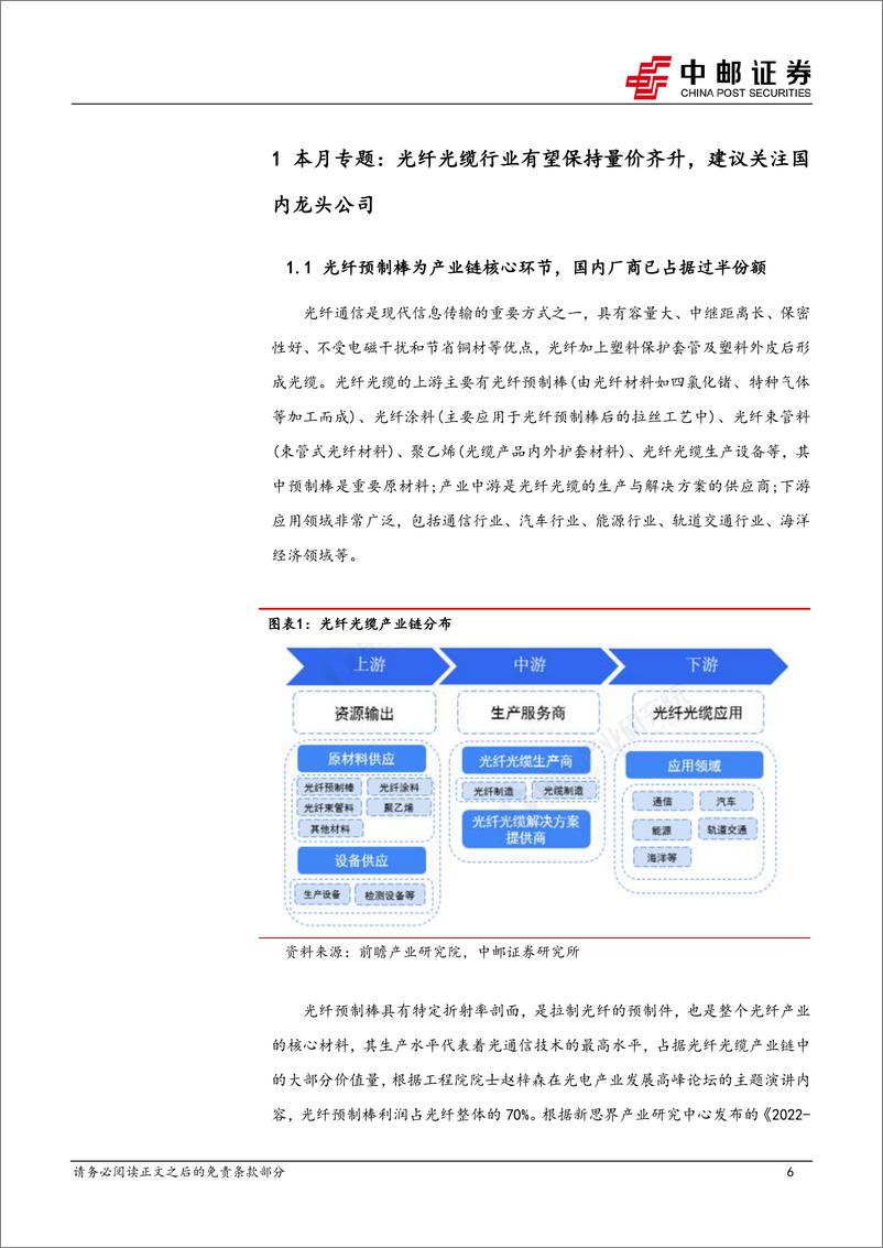 《通信行业月报：供需格局持续改善，重视光纤光缆行业景气上升期投资机会-20221006-中邮证券-41页》 - 第7页预览图