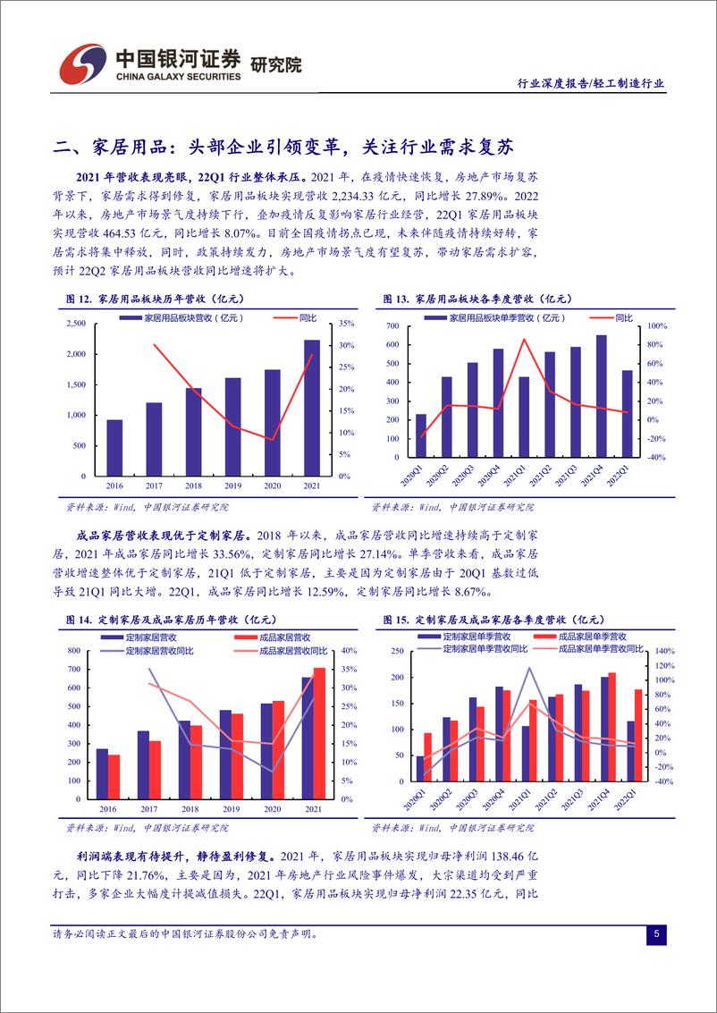 《轻工制造行业：头部企业稳健增长，盈利能力改善可期-20220508-银河证券-21页》 - 第7页预览图