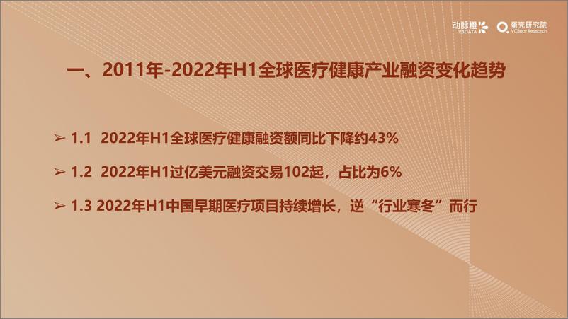 《动脉橙-2022年H1全球医疗健康产业资本报告-30页》 - 第7页预览图