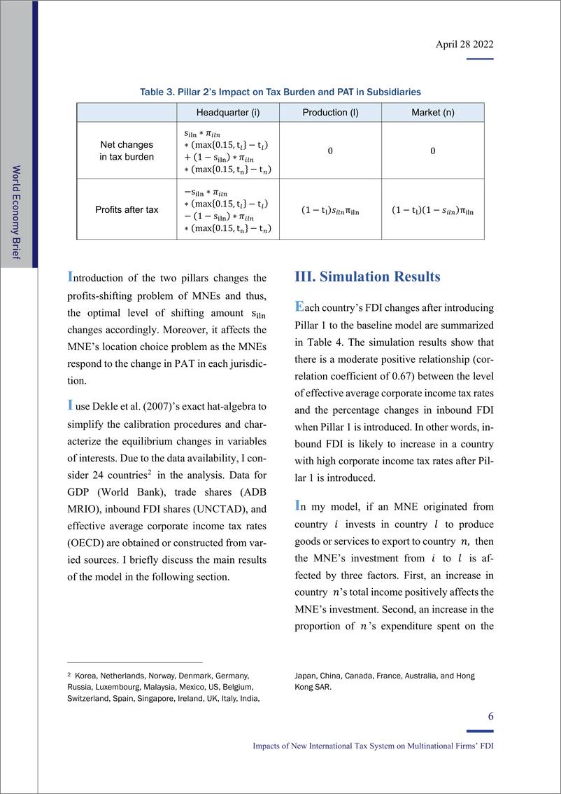 《韩国国际经济政策研究所-新国际税收制度对跨国公司对外直接投资的影响（英）-2022.4-9页》 - 第7页预览图