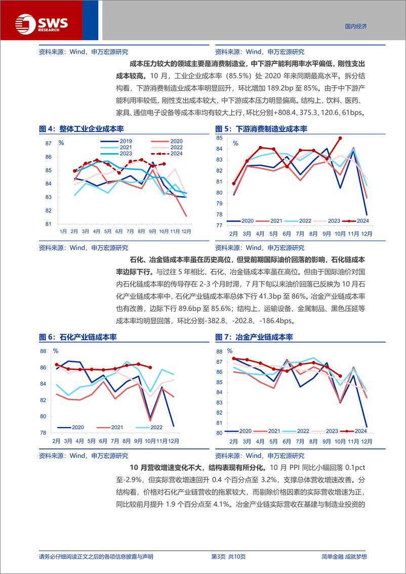 《工业企业效益数据点评(24.10)：利润改善之路的成本“困局”？-241127-申万宏源-10页》 - 第3页预览图