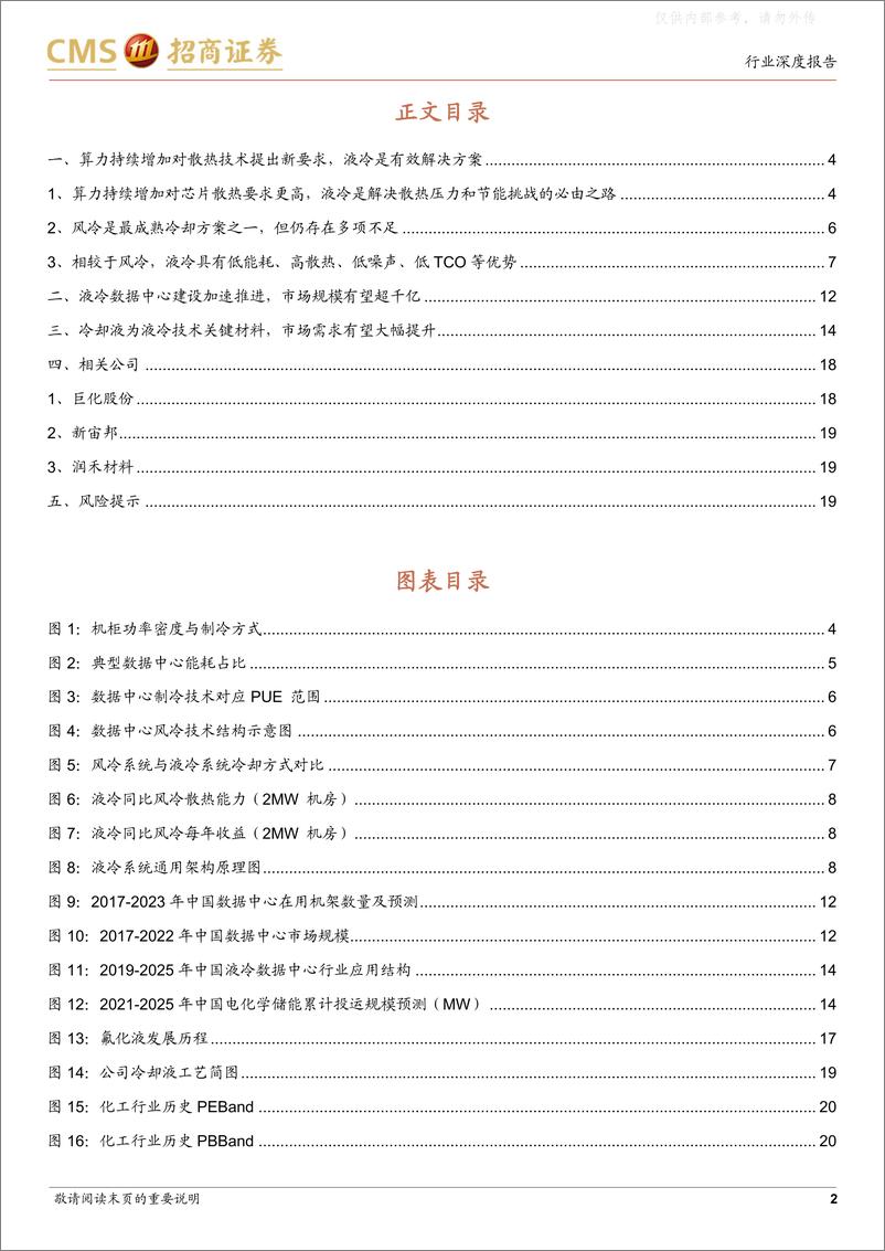 《招商证券-液冷及冷却液行业深度报告：算力提升驱动液冷方案推广，氟化液迎来发展机遇-230417》 - 第2页预览图