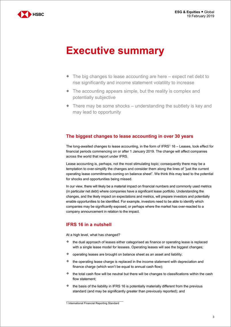 《汇丰银行-全球-股票策略-IFRS 16：30年来最大的变化-2019.2.19-76页》 - 第4页预览图