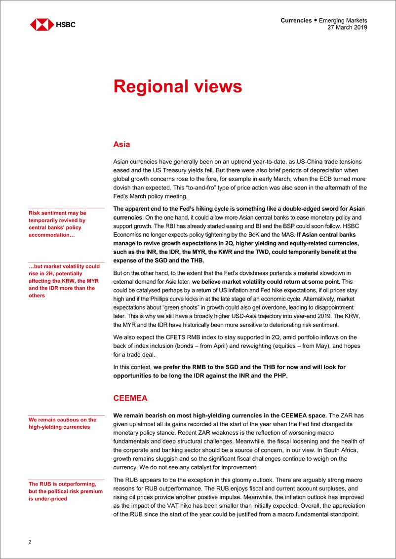 《汇丰银行-新兴市场-外汇策略-新兴市场外汇地图-2019.3-84页》 - 第3页预览图