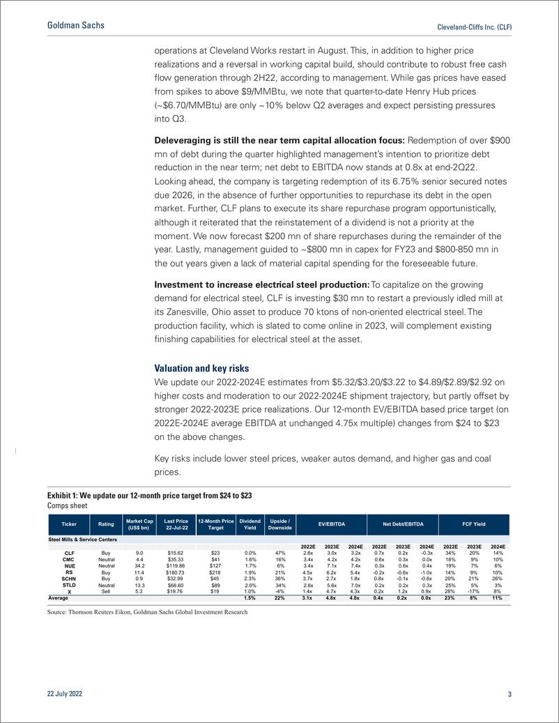 《Cleveland-Cliffs Inc. (CLF Contract renegotiations appear to be tracking well, cost pressures to persist but ease towards y...(1)》 - 第4页预览图