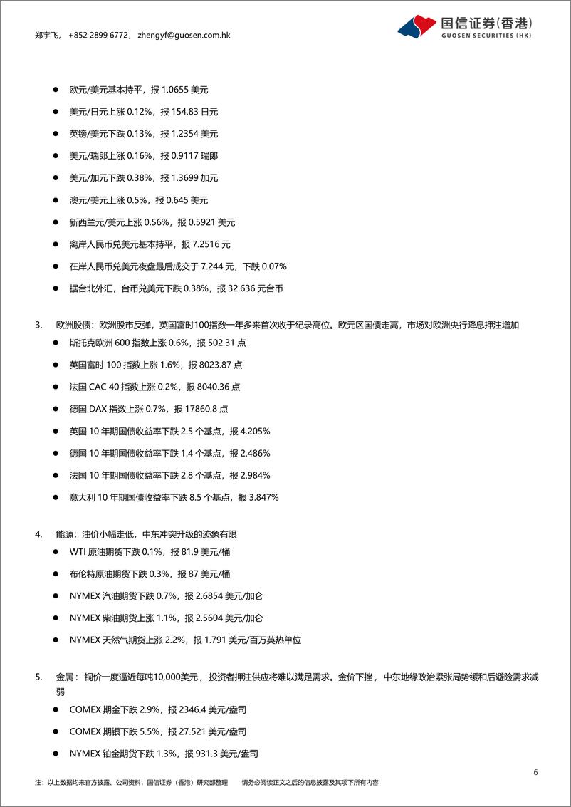 《市场资讯：市场在财报憧憬中反弹，SAP云业务受益于人工智能繁荣-240423-国信证券(香港)-13页》 - 第6页预览图