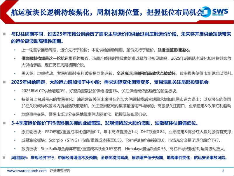 《海外航运行业个股2024年3季报总结：市场情绪低点，关注1季度业绩调整-241224-申万宏源-47页》 - 第3页预览图