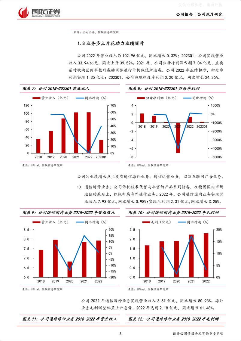 《国联证券-三维通信(002115)“通信+互联网”双轮驱动拓宽成长空间-230530》 - 第8页预览图