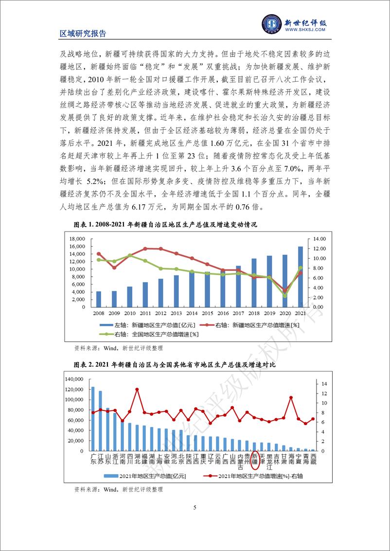 《新世纪评级-新疆自治区及下辖各州市（地区）经济财政实力与债务研究（2022）-28页》 - 第6页预览图