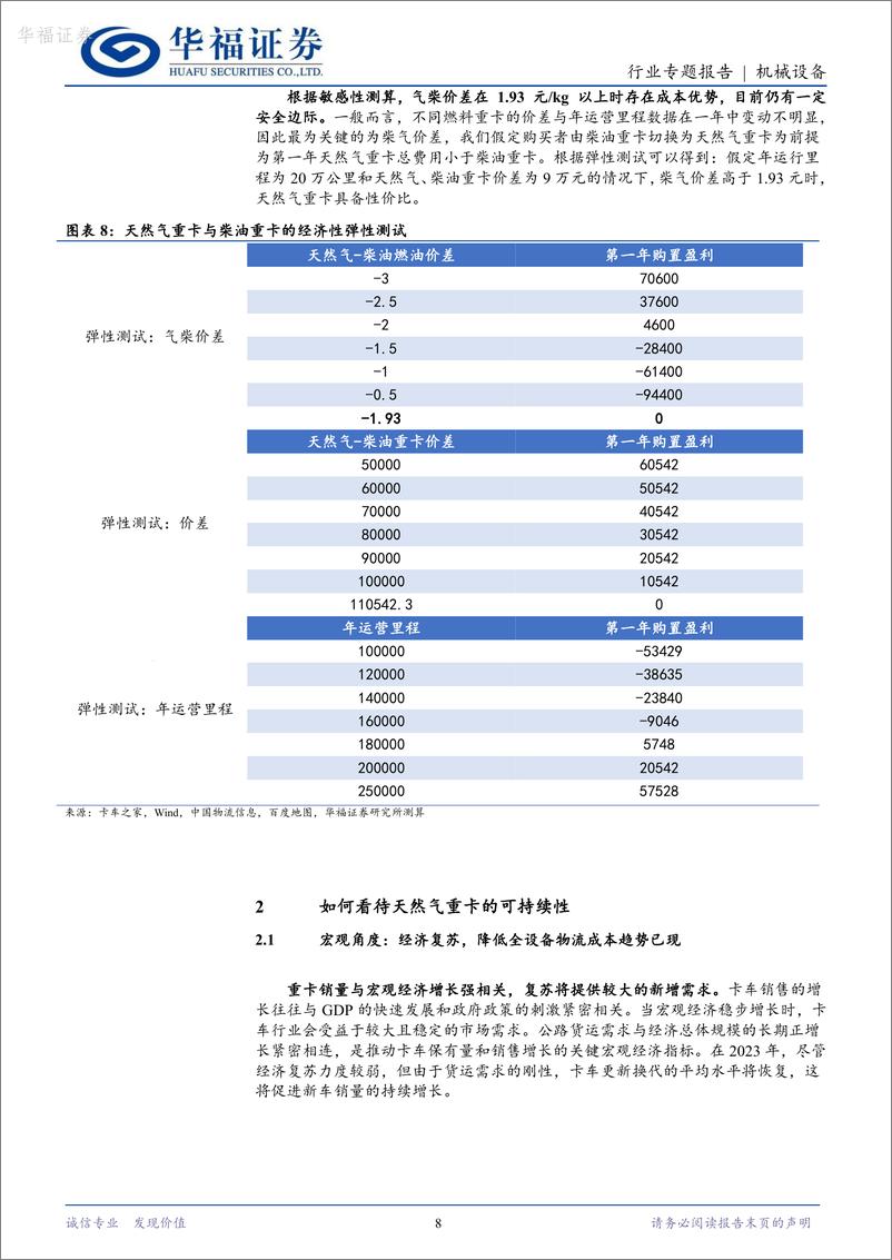 《机械设备：气柴价差保持高位，天然气重卡销量中枢有望上移》 - 第8页预览图