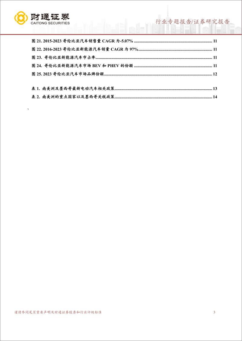 《汽车行业专题报告：南美及墨西哥汽车市场分析报告-250113-财通证券-16页》 - 第3页预览图