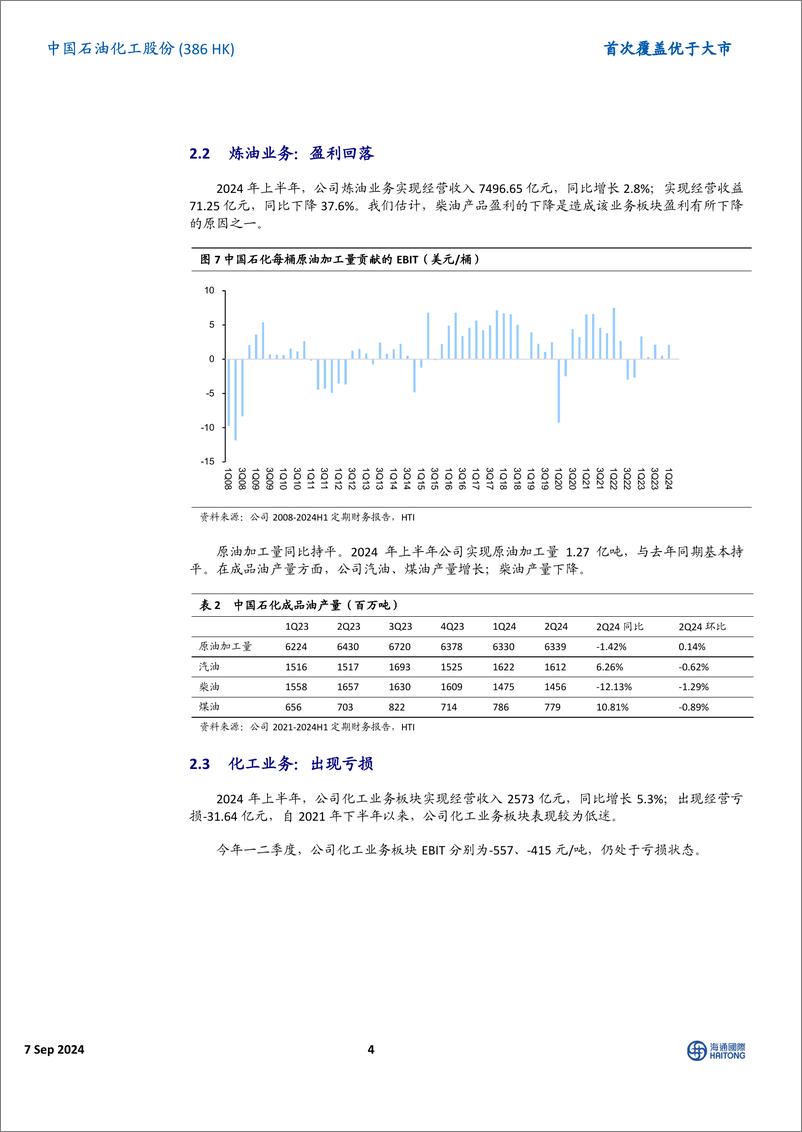 《中国石油化工股份(0386.HK)首次覆盖：回购、高分红、增进认同，提升企业价值-240907-海通国际-15页》 - 第4页预览图