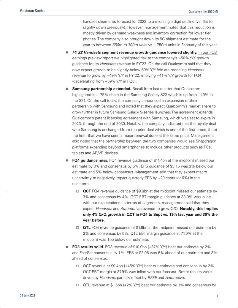 《Qualcomm Inc. (QCOM FQ3