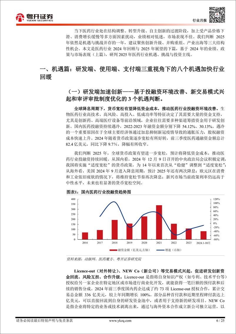 《【粤开医药】医药行业2025年展望：看好创新升级、并购重组与产业出海-250113-粤开证券-25页》 - 第6页预览图