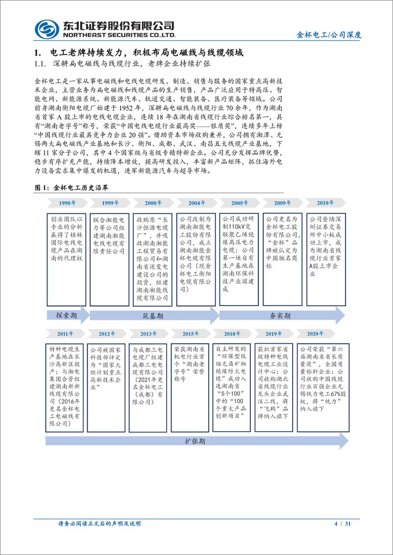 《金杯电工(002533)扁电磁线优质企业，有望充分受益电网高景气-240709-东北证券-31页》 - 第4页预览图