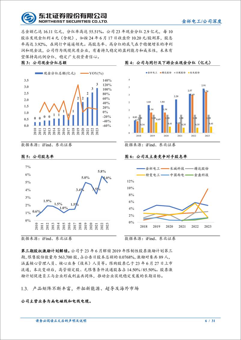 《金杯电工(002533)扁电磁线优质企业，有望充分受益电网高景气-240709-东北证券-31页》 - 第6页预览图