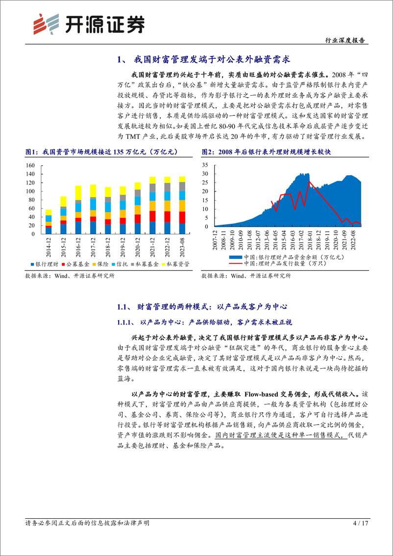 《银行行业深度报告：商业银行财富管理系列专题一，模式之辨、机遇之思-20230901-开源证券-17页》 - 第5页预览图