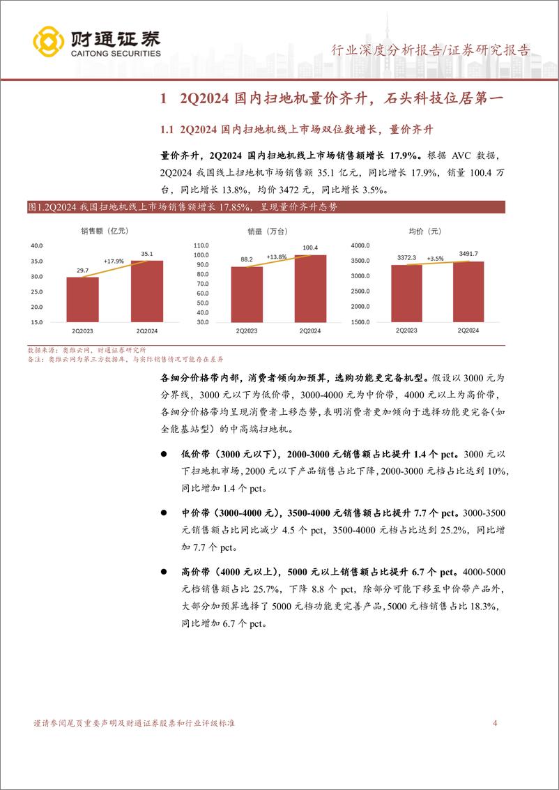 《计算机行业深度分析报告：扫地机厂商竞争激烈，积极探寻第二增长曲线-240801-财通证券-22页》 - 第4页预览图