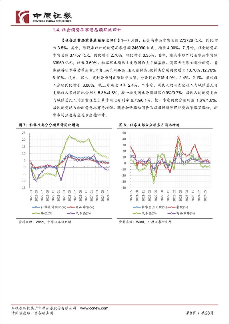 《月报策略：经济运行总体平稳，市场有望企稳反弹-240831-中原证券-28页》 - 第8页预览图