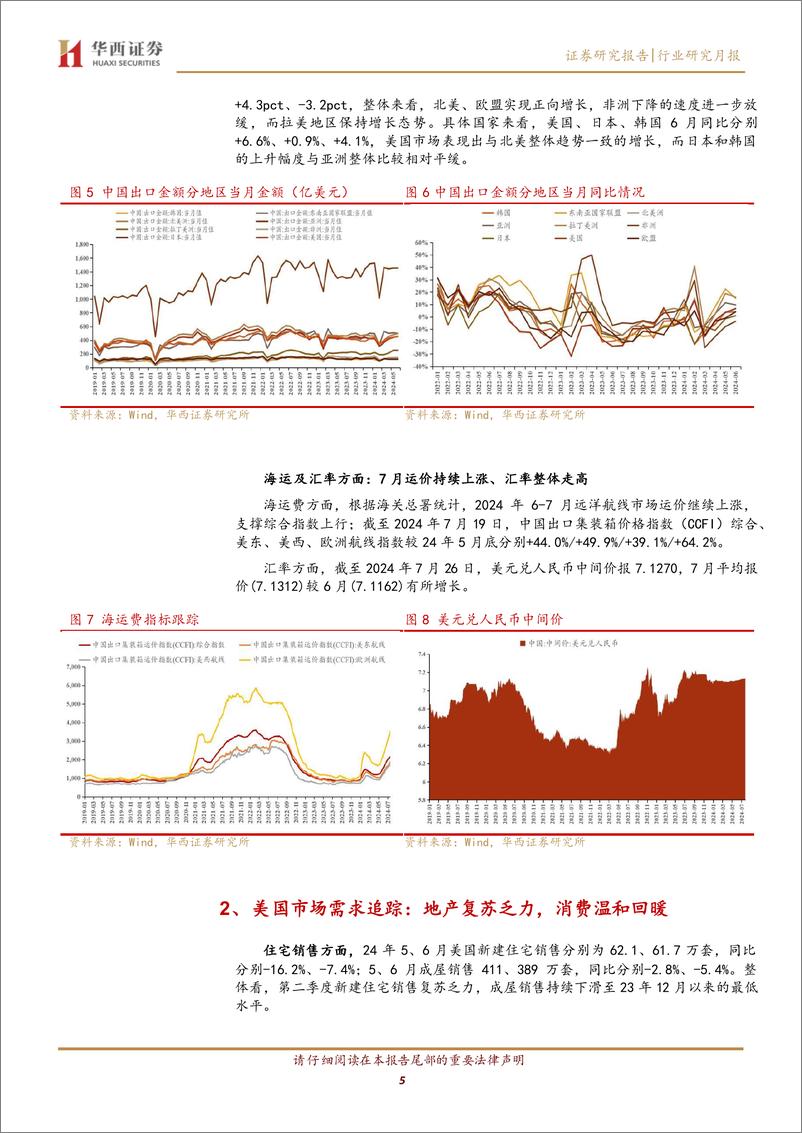 《轻工制造行业出口数据月报2024年6月：6月出口延续涨势，床垫%26办公家具%26宠物食品表现较好-240729-华西证券-13页》 - 第5页预览图