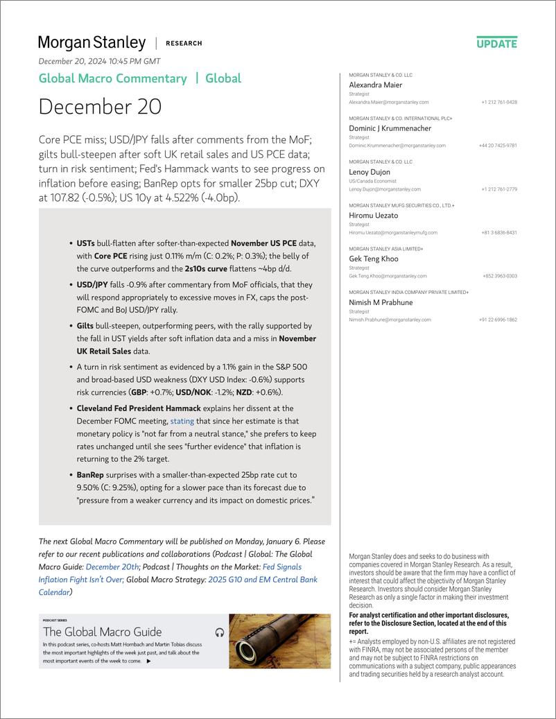 《Morgan Stanley Fixed-Global Macro Commentary December 20-112320383》 - 第1页预览图