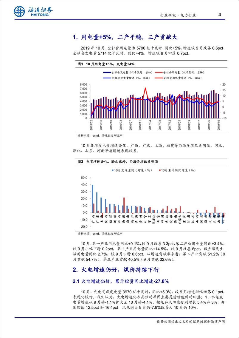 《电力行业月报：清洁能源放缓，火电仍好，行业低估严重-20191124-海通证券-10页》 - 第5页预览图