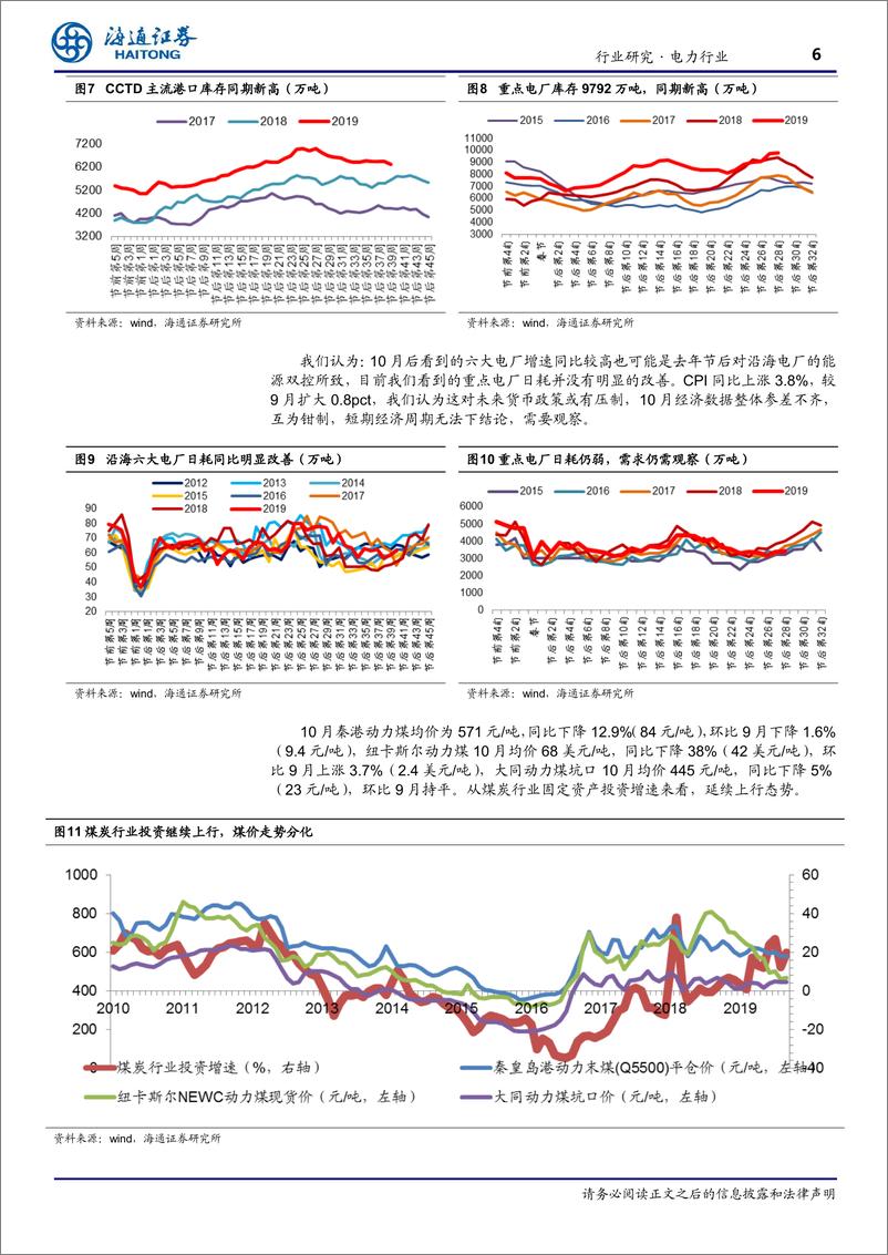 《电力行业月报：清洁能源放缓，火电仍好，行业低估严重-20191124-海通证券-10页》 - 第7页预览图