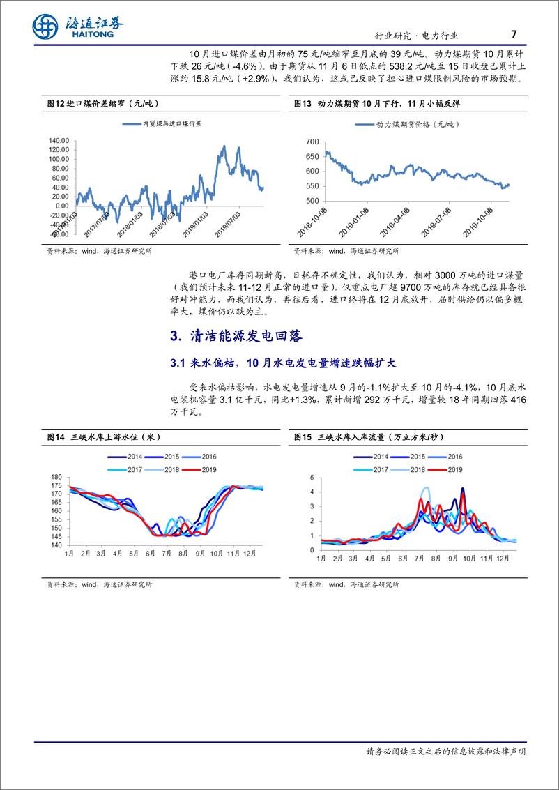 《电力行业月报：清洁能源放缓，火电仍好，行业低估严重-20191124-海通证券-10页》 - 第8页预览图