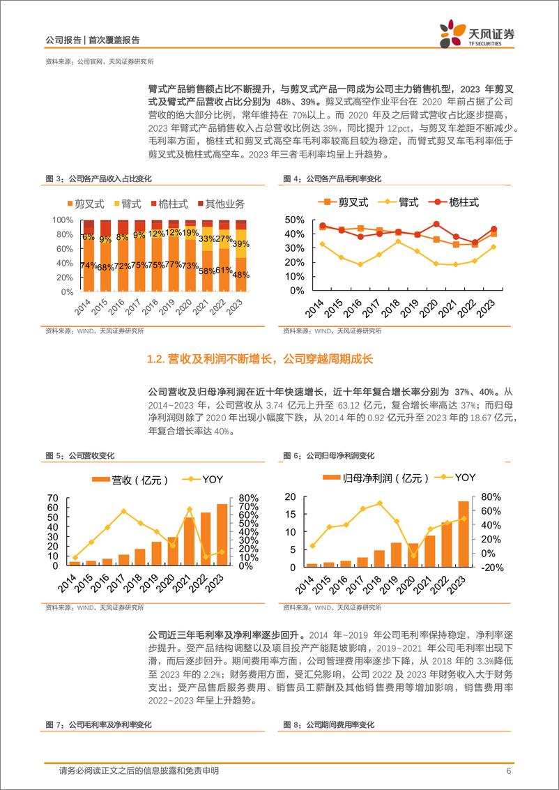 《浙江鼎力(603338)穿越周期持续增长，无惧“双反”进击海外-240725-天风证券-23页》 - 第6页预览图