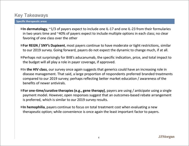 《J.P. 摩根-美股-生物制药行业2020年美国买家调查要点-2020.3-50页》 - 第5页预览图