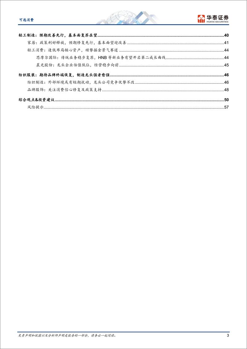 《可选消费行业年度策略：稳进、向新、再生长，聚焦四大投资主线-241128-华泰证券-60页》 - 第3页预览图