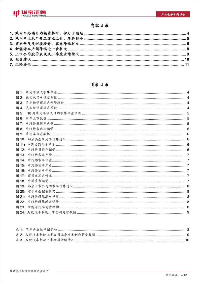 《汽车行业10月份汽车数据点评专题报告：乘用车终端销售持平、重卡高景气度持续-20191114-华宝证券-12页》 - 第3页预览图