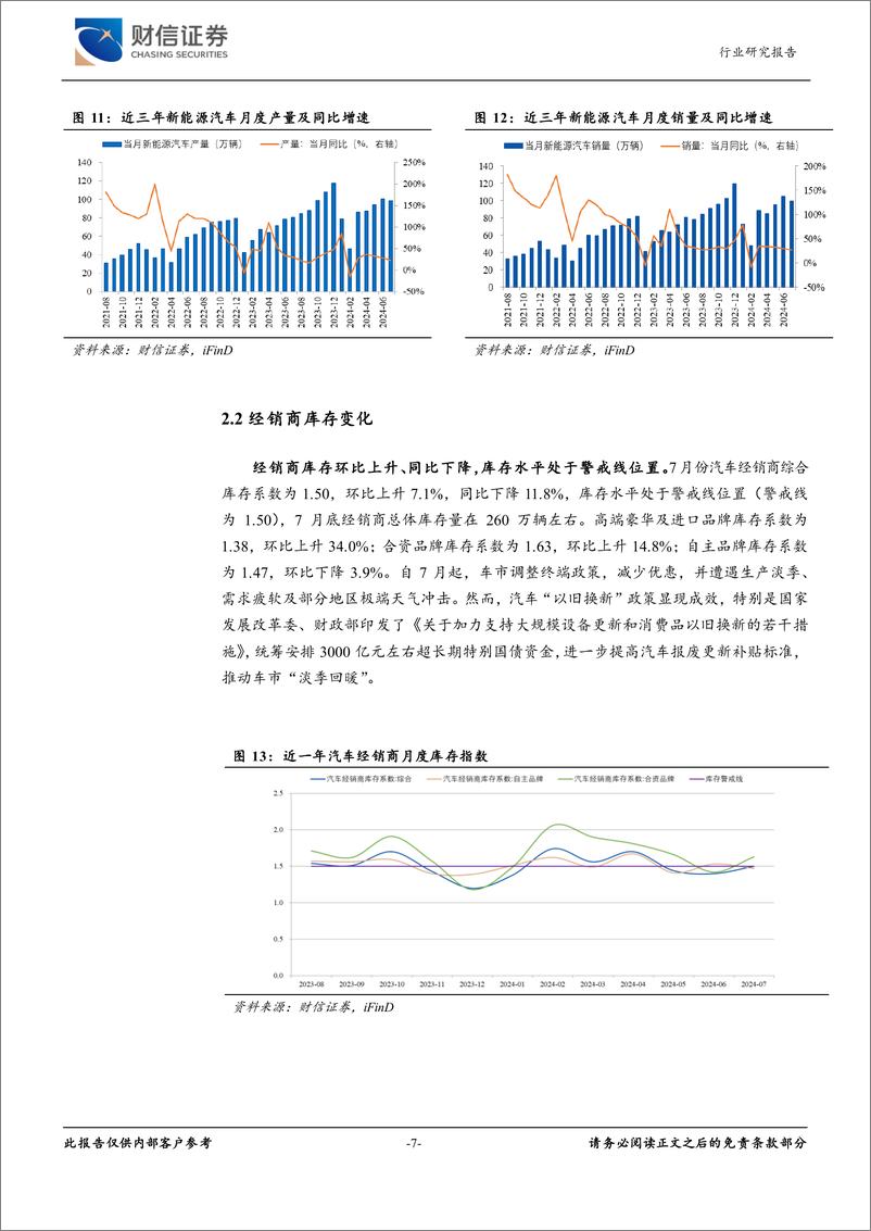 《汽车行业月度点评：7月车市整体略显平淡，汽车以旧换新补贴再加码-240813-财信证券-11页》 - 第7页预览图