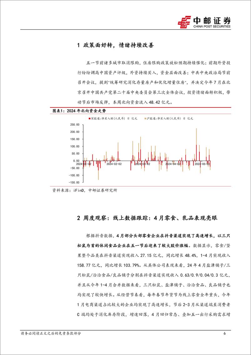 《食品饮料行业报告：政策面资金面助力情绪改善，看好啤酒%26软饮旺季表现-240512-中邮证券-22页》 - 第6页预览图