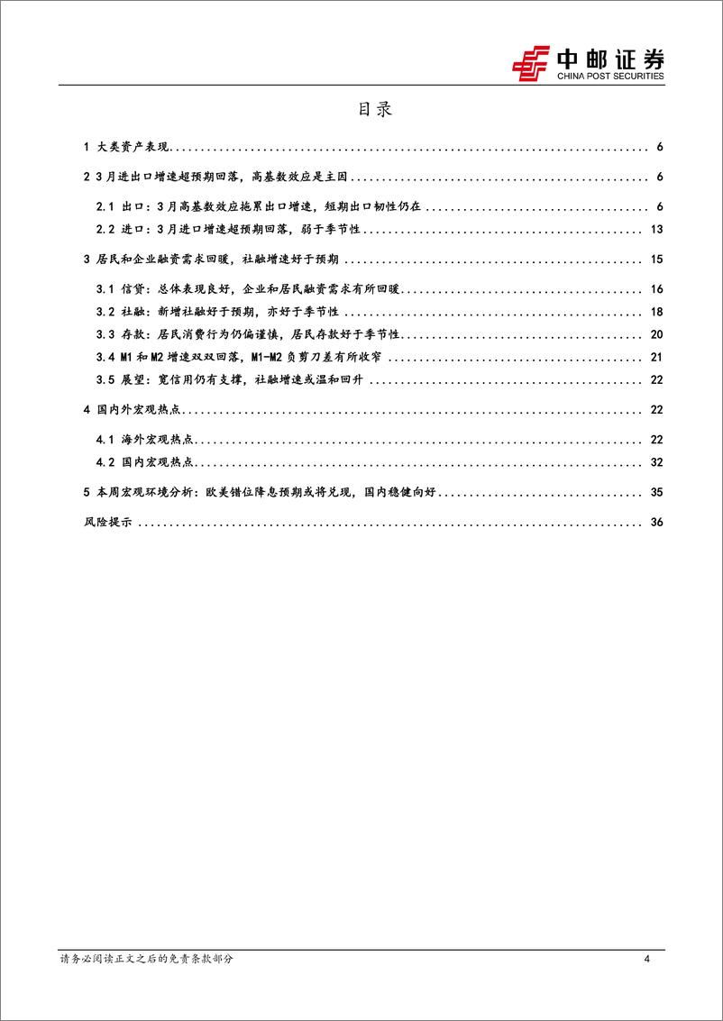 《宏观研究：二季度内外需有望协同发力，关注基建的预期修复-240414-中邮证券-38页》 - 第4页预览图