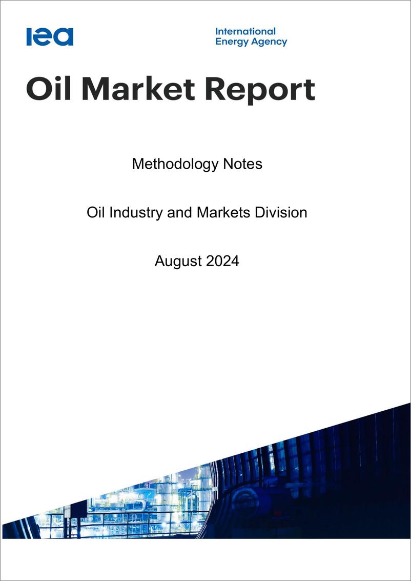 《2024石油市场报告_英文版_-国际能源署IEA》 - 第1页预览图