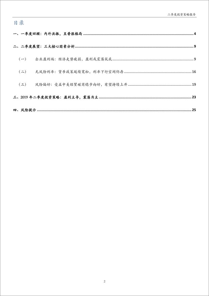 《2019年二季度投资策略：盈利主导，震荡为主-20190416-万和证券-26页》 - 第3页预览图