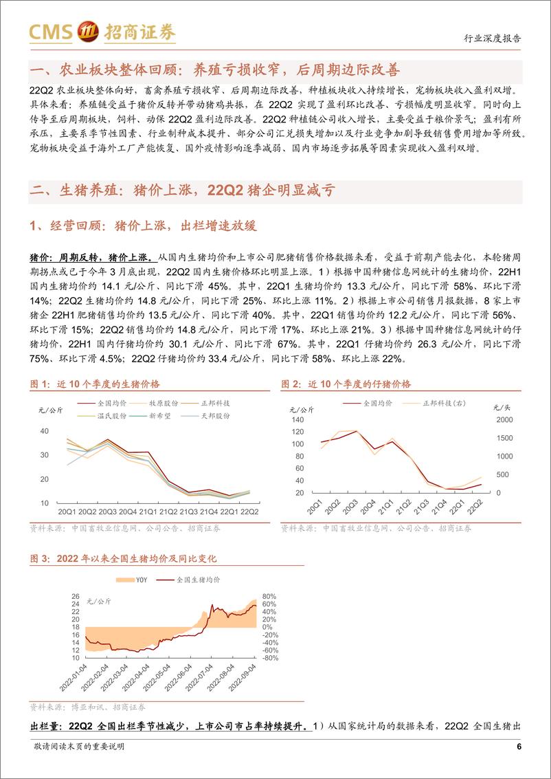 《农林牧渔行业2022年中报总结：养殖亏损收窄，后周期边际改善-20220914-招商证券-26页》 - 第7页预览图