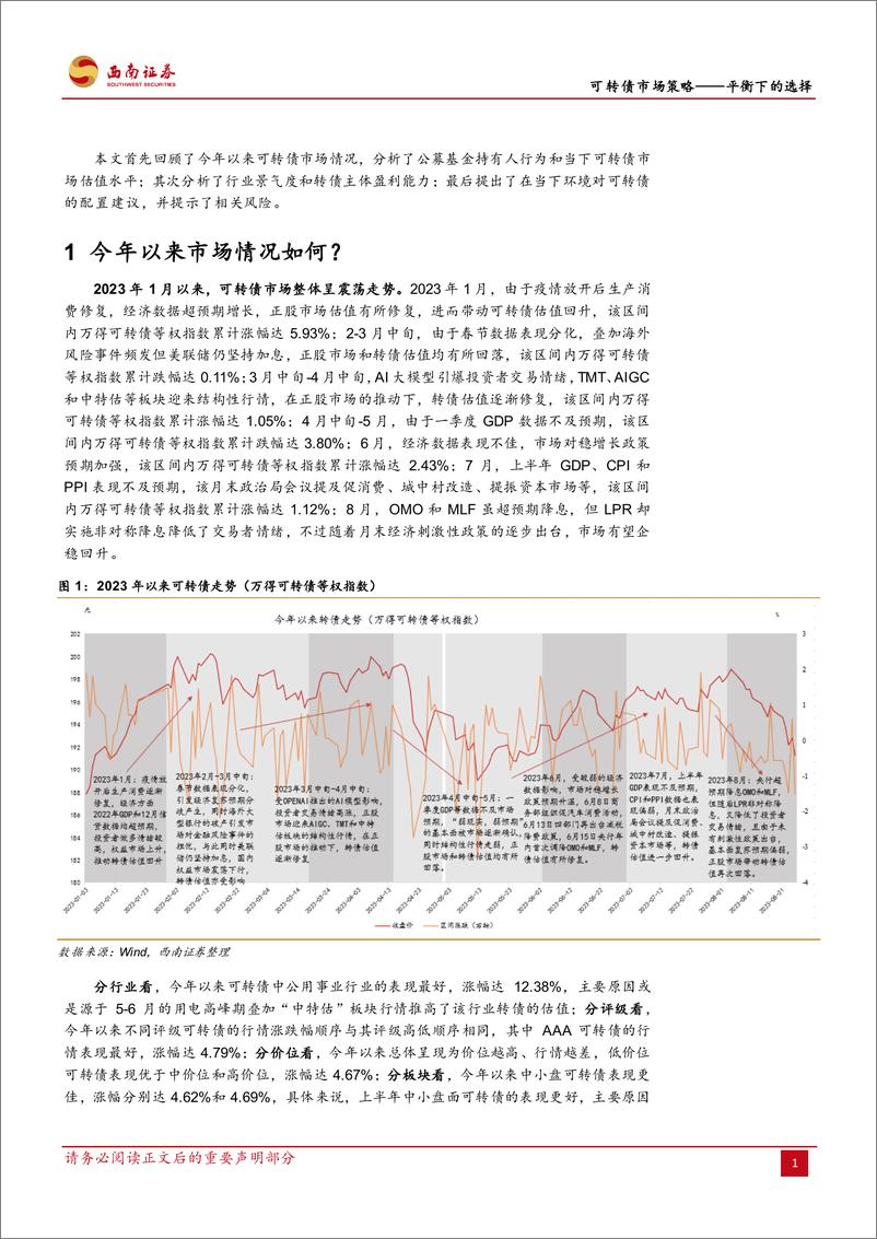 《可转债市场策略：平衡下的选择-20230907-西南证券-30页》 - 第6页预览图