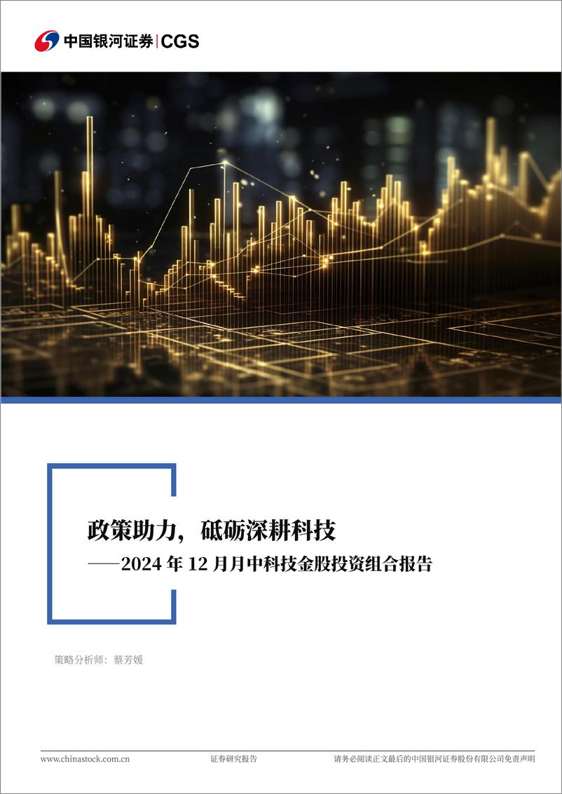 《2024年12月月中科技金股投资组合报告：政策助力，砥砺深耕科技-241213-银河证券-16页》 - 第1页预览图