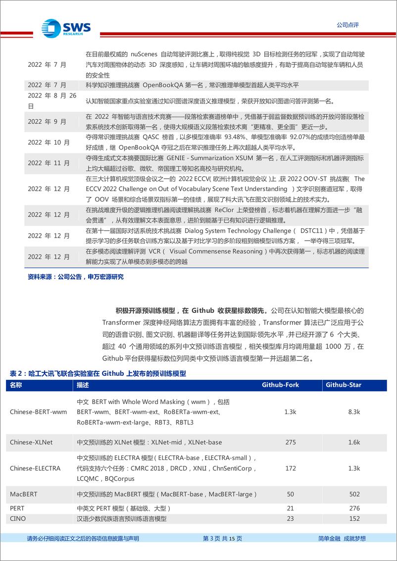 《20230507-星火大模型重磅发布，强力助推赛道和生态（AIGC系列之18）》 - 第3页预览图