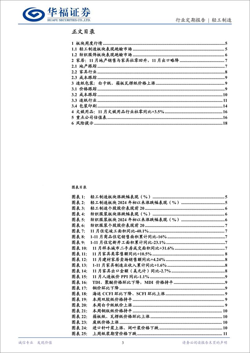 《轻工制造行业定期报告：11月家具社零亮眼，文化纸迎25年涨价函-241222-19页》 - 第3页预览图