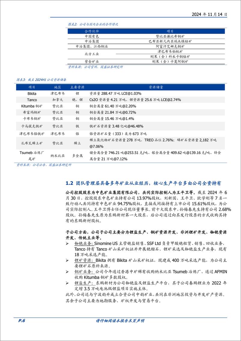 《中矿资源(002738)地勘服务起家，冉冉升起的多金属矿产新星-241114-国盛证券-14页》 - 第6页预览图