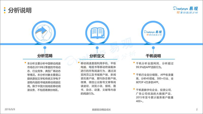 《易观-2019年第二季度中国移动阅读市场季度盘点-2019.9.9-20页》 - 第3页预览图