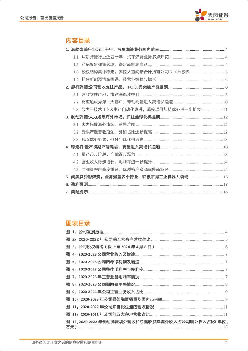 《华纬科技-001380.SZ-国内汽车弹簧领军企业，乘新能源东风量利齐升-20240414-天风证券-20页》 - 第2页预览图